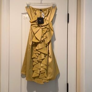 Golden cocktail dress